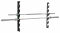 Nástěnný držák na činky TUNTURI Wall Barbell Storage z profilu + osy